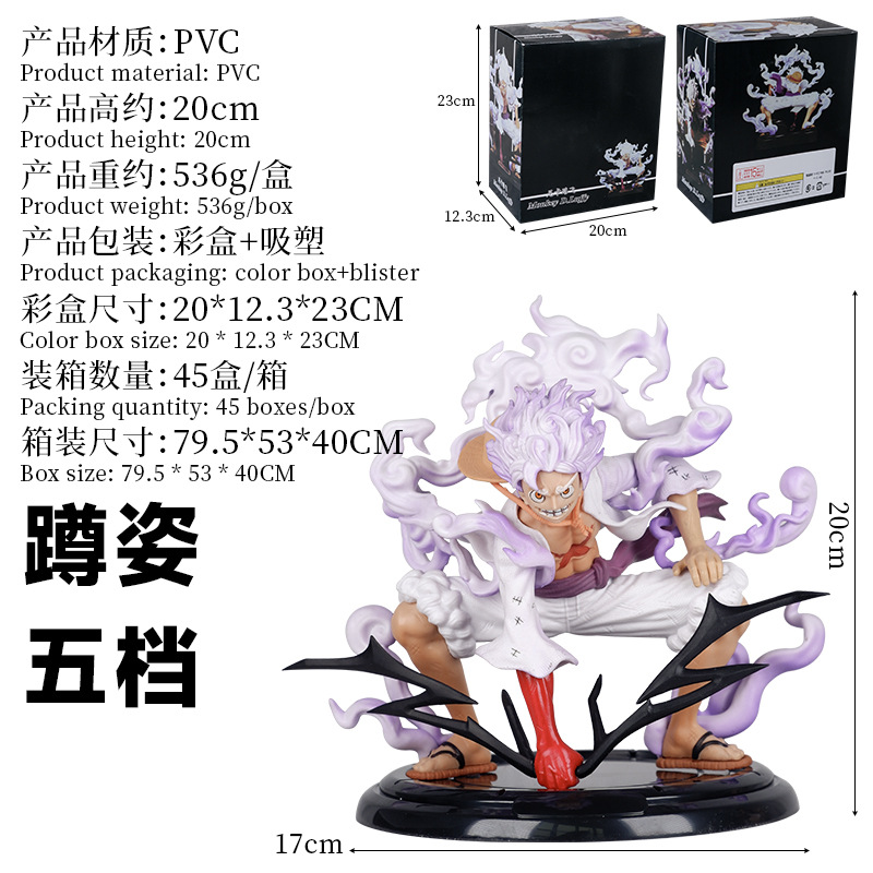 Nika Luffy Gear 5 Figure - One Piece Anime PVC Toy