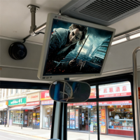 Autobús de enlace del aeropuerto de 24 pulgadas y 27 pulgadas, pantalla de autobús de techo, entrada AV/HD-MI, pantalla de visualización de vídeo LCD para vehículo, Monitor Lcd de autobús