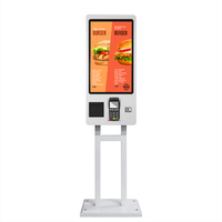 Borne de paiement libre-service avec écran tactile capacitif intérieur de 21,5 pouces, système d'exploitation Windows et support pour terminal de point de vente