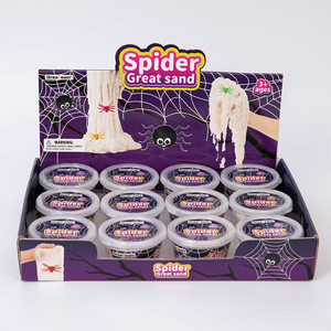 Halloween Theme Great Sand White Non Sticky Stretch Sand with Spider Accessories Display Box Packaging - Product Image 2