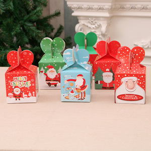Nueva caja plegable de Navidad con diseño de manzana, caja de embalaje de dibujos animados para Nochebuena, caja de papel, caja de dulces, caja de regalo - Product Image 2