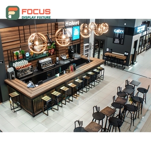 Freestanding Coffee Display Rack Retail Snack Shelf Natural Oak Finish Cafe Product Display Rack - Product Image 6