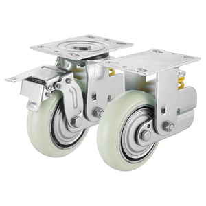 4 5 6 8 Inch Nhiệm Vụ Nặng Nề Duy Nhất Mùa Xuân Sốc Hấp Thụ Bánh Mùa Xuân Nạp Gang PU Bánh Xe Cho Máy Móc Công Nghiệp - Product Image 5