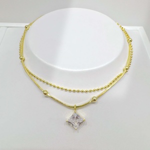 Pulsera de plata 925 con múltiples capas, estilo occidental, chapada en oro, con cadena de eslabones en forma de gota de agua, para mujer, ideal para fiestas, precio de fábrica. - Product Image 1