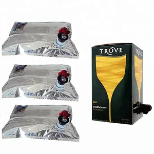 Customized Recyclable Hot Sale 3l 5l 10l Bag-In-Box Dispenser Juice Wine Aluminium Foil Aseptic Bag in box with valve