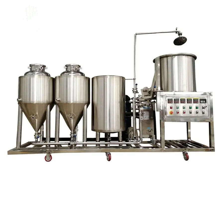 Компактное оборудование для пивоварни 50 л 100 л, машина для производства пива на продажу