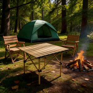 Wholesale Modern Small Carbon Steel Folding <strong>Table</strong> Outdoor Portable Camping Rolling <strong>Table</strong> for Picnic - Product Image 1