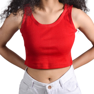 เสื้อกล้ามคอกลม Eco Pure ผ้าฝ้ายออร์แกนิค 100% ได้รับการรับรองมาตรฐาน GOTS สำหรับผู้หญิง ปราศจากสารเคมี สีธรรมชาติ ผลิตอย่างยั่งยืน คุณภาพดีเยี่ยม - Product Image 1