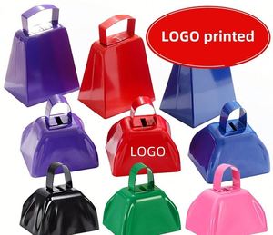 Metal <b>Cow</b> <b>Bell</b> Noise Maker Custom Logo Sports Game Tools Cheering for Events Party Sound - Product Image 2
