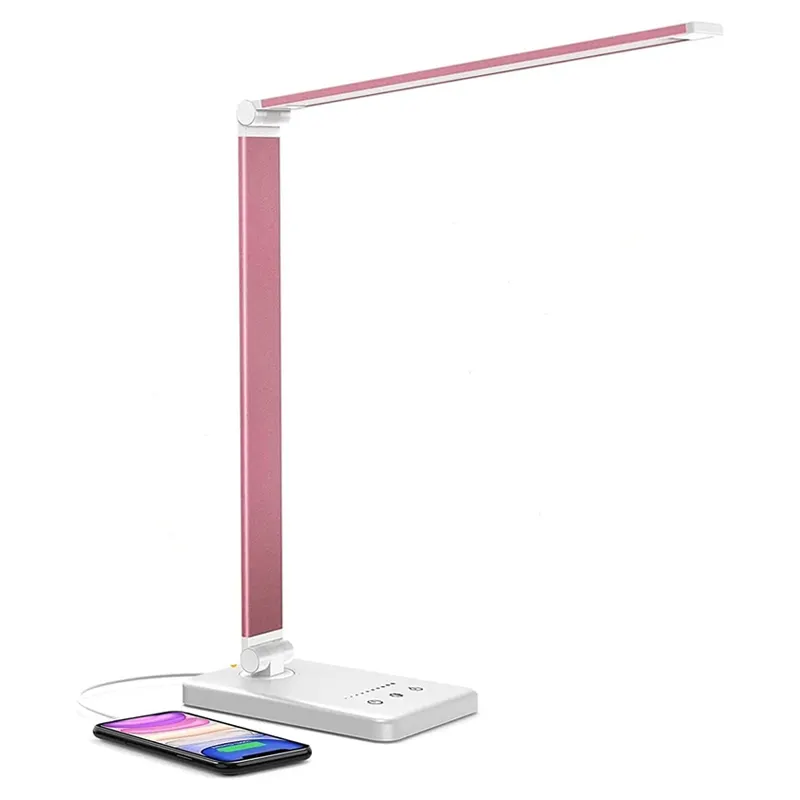 Best Selling Folding LED Desk Lamp with USB Charging Port 10W Dimmable Eye-Caring Reading Desk Light for Home Dormitory