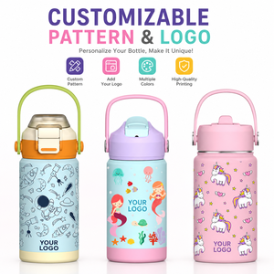<span class=keywords><strong>Botella</strong></span> de Agua Infantil Ecológica, Libre de BPA, de 12 oz, con Diseño Personalizado de Dibujos Animados, Aislada al Vacío de Doble Pared, <span class=keywords><strong>Termo</strong></span> de Acero Inoxidable - Product Image 1
