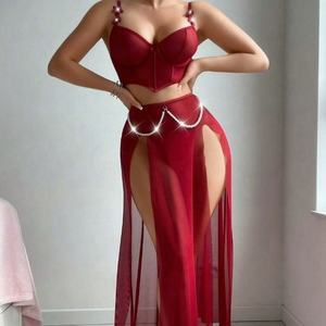 2025 Neue Sexy Unterwäsche Verführerische Fischgräten-Netz Sexy Transparente Geraffte Sexy Dessous - Product Image 2