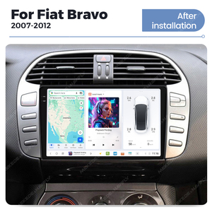 DUDUAUTO UIS7870 Radio de coche 2K UHD GPS de doble banda Multimedia Android Auto CarPlay inalámbrico para Fiat Bravo 2007 2008 2009 - 2012 - Product Image 2