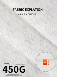 Poids lourd qualité logo personnalisé 450GSM 100% coton polaire lourde vierge surdimensionné grande taille hommes sweats à capuche - Product Image 3