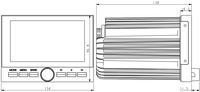Stéréo marine SIMSHAM 5 pouces 4X75W Radio USB BT Lecteur MP5 Piston Extérieur Yacht Tout-terrain Véhicule Bus de tourisme AUX Noir