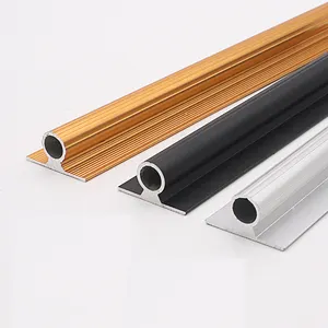 Profilés d'extrusion en alliage d'aluminium pour la cuisine Système d'armoire en bois Barre lisseur de porte en aluminium