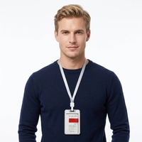 Lanière de cou promotionnelle personnalisée en polyester durable avec logo imprimé par transfert thermique, design tendance et détachable