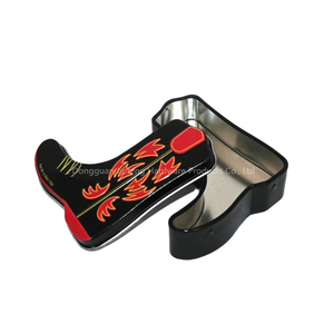 Cowboy Boot Shaped Tin <b>Box</b> Custom Printed Western Novelty Metal Tin Can for Mini Candy <b>Sweets</b> Gift Packaging - Product Image 4