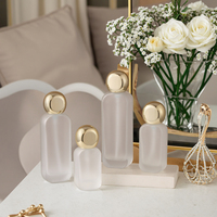 Ensemble d'emballages cosmétiques de luxe en verre givré blanc 30/50/100/120 ml, flacon pulvérisateur, pot à crème 30g 50g, conteneur cosmétique vide