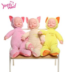 Ours chantant des berceuses 14 pouces 3 musiques Réaliste Apaiser les nourrissons Silicone Apaiser les bébés Poupée bébé <span class=keywords><strong>Reborn</strong></span> Poupées pour enfants Jouets pour filles - Product Image 3