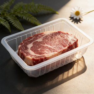 Barquettes en plastique transparentes rectangulaires jetables personnalisées en PP MAP <span class=keywords><strong>de</strong></span> qualité alimentaire pour aliments frais - Product Image 1