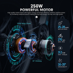 Kit de Conversión para <span class=keywords><strong>Bicicleta</strong></span> Eléctrica, Motor de Cubo Trasero sin Escobillas de 36V/48V 250W, Rueda de 20, 24, 26, 27.5, 28, 29 Pulgadas, 700C - Product Image 5