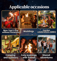 Lampe torche en coton ciré en gros, extra large, avec poignée en bois, pour fêtes en plein air, randonnée et alpinisme