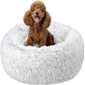 60cm peluche ciambella abbraccio rotondo pet bed cat dog pelliccia artificiale di medie dimensioni pet