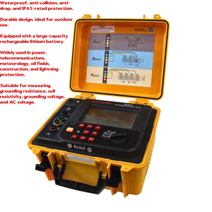 Testeur de résistivité du sol Wrindu RD3022E (0,00Ωm~9000kΩm) de fabrication chinoise (Précision ±2%) pour les tests sur site électrique extérieur - Product Image 2