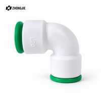 Raccord coudé PP à emboîtement rapide 90 degrés 20 mm à 63 mm, raccord rapide sans soudure pour tuyau d'eau, joint de plomberie