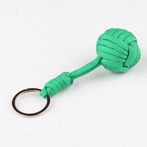 Llavero esférico de autodefensa al aire libre, cuerda de paracaídas tejida a mano, llavero con puño de mono, venta al por mayor - Product Image 2