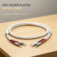 Câble de haut-parleur audiophile HiFi YIVO/OEM, conducteur en cuivre sans oxygène, gaine en PVC - Durable et flexible pour projecteur, microphone