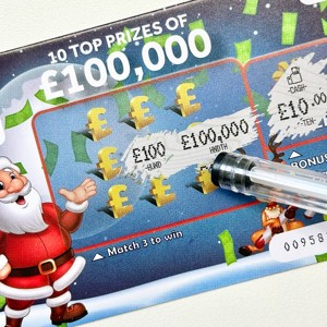 Kartu goresan meriah $100,000 menang hadiah pesta bisnis potensial-kotak kartu bisnis kardus tahan lama tas kartu ucapan - Product Image 2