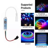 Contrôleur de bande LED numérique adressable SP621E Mini Pixel Strip 5V 24V WS2811 avec musique et contrôle via application Bluetooth