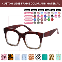 Montures de lunettes en acétate épais élégant avec motif tricoté vibrant