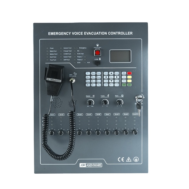 Asenware pa System Indoor Speaker Fire Alarm Voice Evacuation System for Office Building