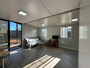 <span class=keywords><strong>Maison</strong></span> duplex à deux étages en acier inoxydable sur mesure de 40 pieds, préfabriquée, avec bureau et balcon amovible, modèle 2022 - Product Image 3