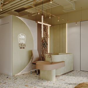 Sang trọng Salon cửa hàng hiển thị đồ nội thất thiết kế tùy chỉnh Salon hiển thị Showcase đồ nội thất spa hiển thị - Product Image 6