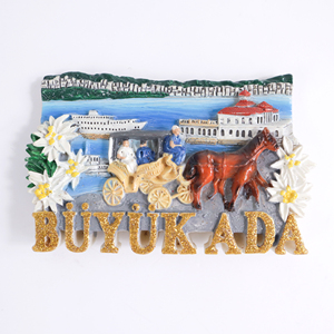 Aimant de réfrigérateur personnalisé en gros <span class=keywords><strong>Venise</strong></span> Istanbul Buyukada Alicante Souvenir City Landmark Aimants en résine de voyage pour réfrigérateur - Product Image 2
