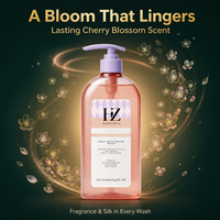 Shampooing en Gros Parfumé Fleur de Cerisier 500ml Soyeux Léger Anti-Frisottis Contrôle des Frisottis Volume Nourrissant Soin du Cuir Chevelu Marque Privée