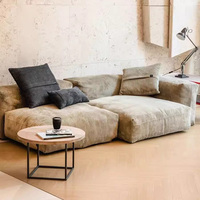 Ensemble de canapés d'angle de luxe pour la maison, canapés modernes, causeuse, salon, canapé modulaire sectionnel en tissu velours côtelé sur mesure
