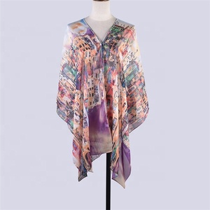 Hot 2024 ล่าสุดที่มีชื่อเสียงVan Goghภาพวาดสีน้ํามันพิมพ์ชีฟองฤดูร้อนBeach Pareoผ้าซิ่นคลุมชุดผู้หญิง - Product Image 6