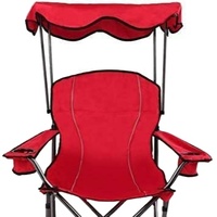 Auvent d'extérieur avec parasol pliable et chaise de pêche repliable