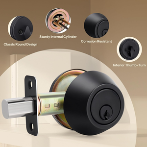 Nhà Máy Bán Buôn Matt Đen Duy Nhất Khóa Xi Lanh Chốt Khóa Không Thấm Nước Và Chống Trộm Tính Năng Key Mở Khóa Cách - Product Image 3