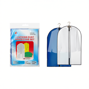 Housse de protection pour vêtements en plastique 60x90cm, lot de 12, anti-poussière - Product Image 2