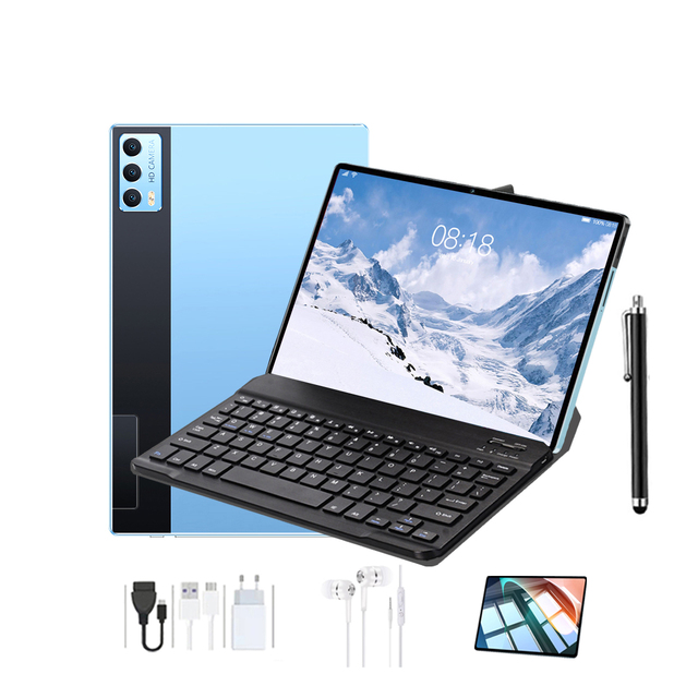 Wholesale 10 Inch Wifi Tablet Pc with Keyboard Android 12 256GB Tablet Touch Screen Drawing Tablet for School Tablette Computer