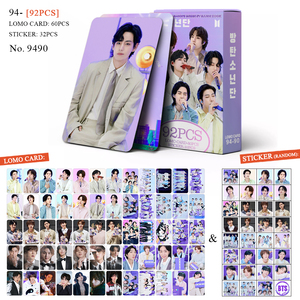 92 pièces KPOP Kpop Bulletproof Boy Scouts V/Jungkook/<span class=keywords><strong>RM</strong></span>/Sugar/<span class=keywords><strong>Jin</strong></span>/Jimin : Cartes photo et autocollants, Cadeau pour fans, Artisanat en papier, Impression numérique - Product Image 5