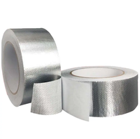 Échantillon gratuit fourni, ruban adhésif en aluminium renforcé résistant à la chaleur, ignifuge, ruban industriel pour HAVC