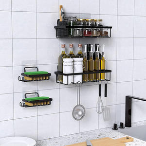 4 Étagères murales pour <span class=keywords><strong>douche</strong></span> Étagères d'organisation sans perçage Étagères <span class=keywords><strong>de</strong></span> salle <span class=keywords><strong>de</strong></span> bain pour le rangement Étagères <span class=keywords><strong>de</strong></span> rangement - Product Image 4