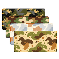 Grand tapis de souris gaming sur mesure, antidérapant en caoutchouc, tapis de bureau étendu pour clavier, bords cousus, camouflage tactique, pour PC